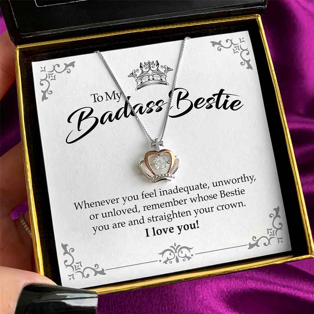 To My Badass - Luxe Crown Necklace Gift Set With Optional Ring