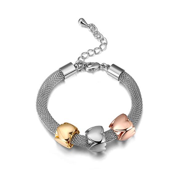 Heart Cube Charms Bracelet