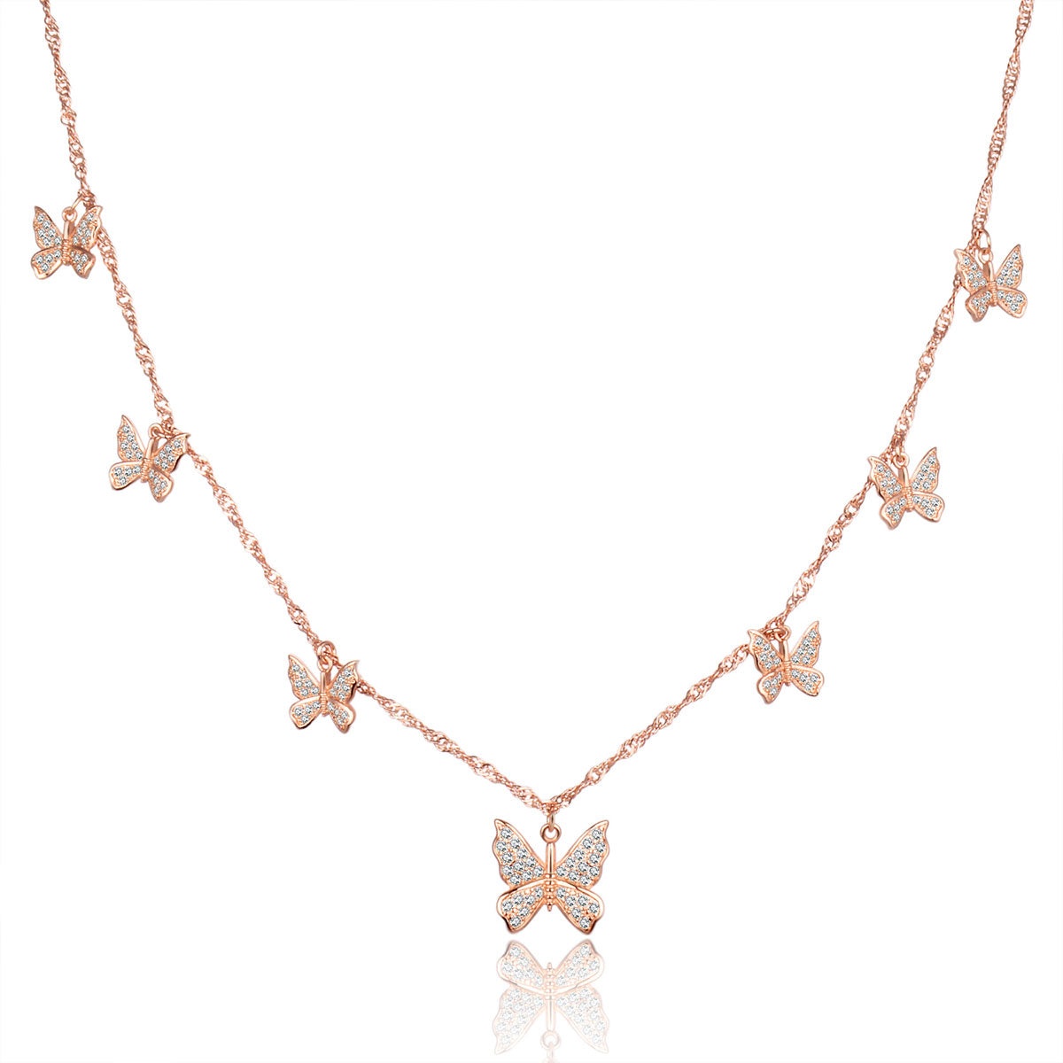 Brilliant Butterfly Choker Necklace