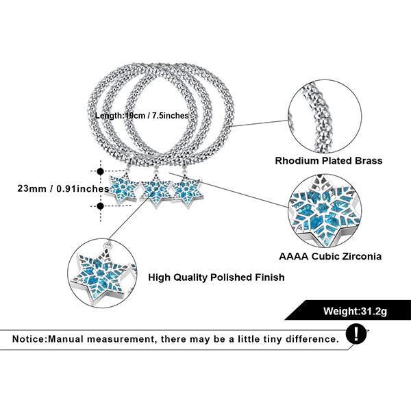Starburst Snowflake Popcorn Charm Bracelets