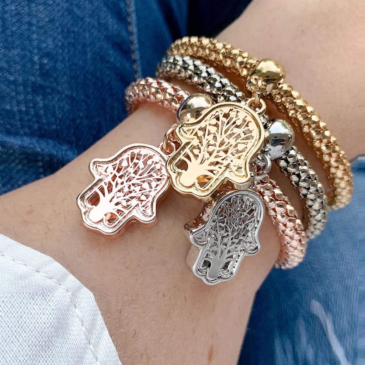 Magic in a Box - Tree of Life Hamsa Edition Charm Bracelets Gift Set