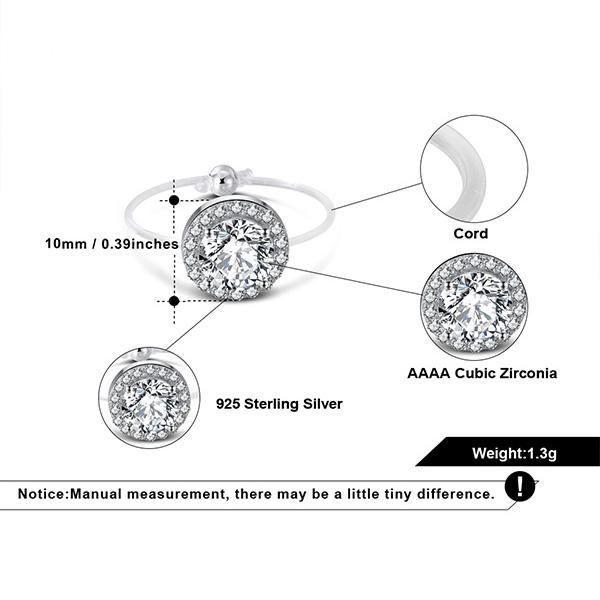 Spellbound Sterling Silver Solitaire Halo Ring