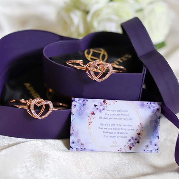Heart To Heart Gift Box - Twin Hearts Bracelets