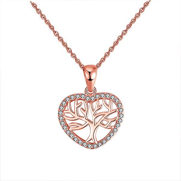 Tree Of Life Mini Heart Pendant Necklace
