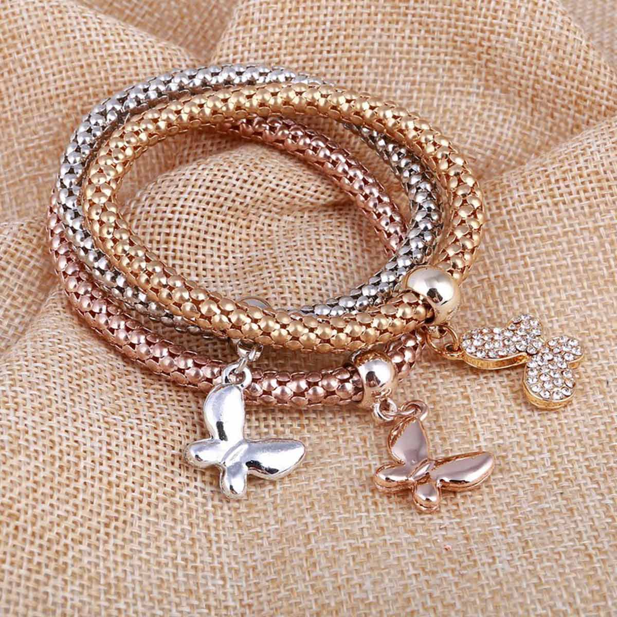 Magic in a Box - Solid Butterfly Charm Bracelet Gift Set