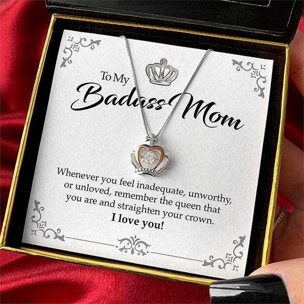 To My Badass - Luxe Crown Necklace Gift Set With Optional Ring