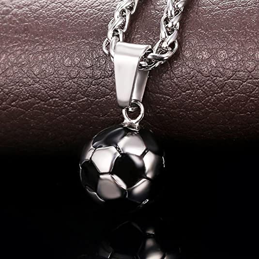 To My Son, Love Dad (Motivational Sports Card) - Soccer/ Football Necklace Gift Set