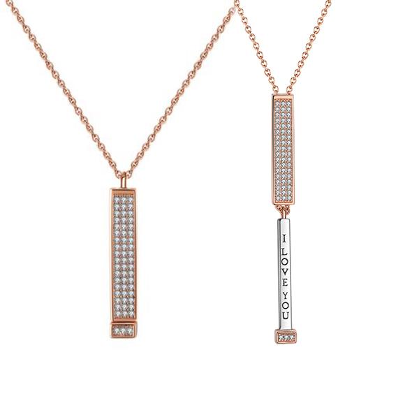 To My Mother I Love You Secret Sentiments Necklace Pendant