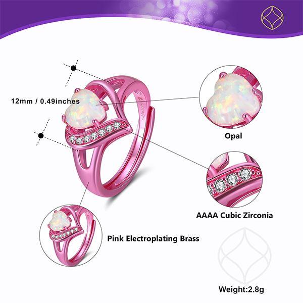 Pretty in Pink Heart Ring