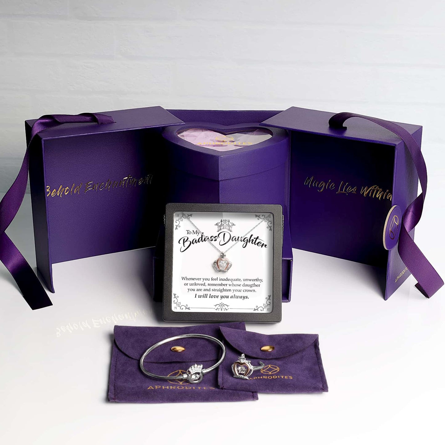 Enchantment Gift Box - To My Badass Daughter - Luxe Crown Jewelry Set