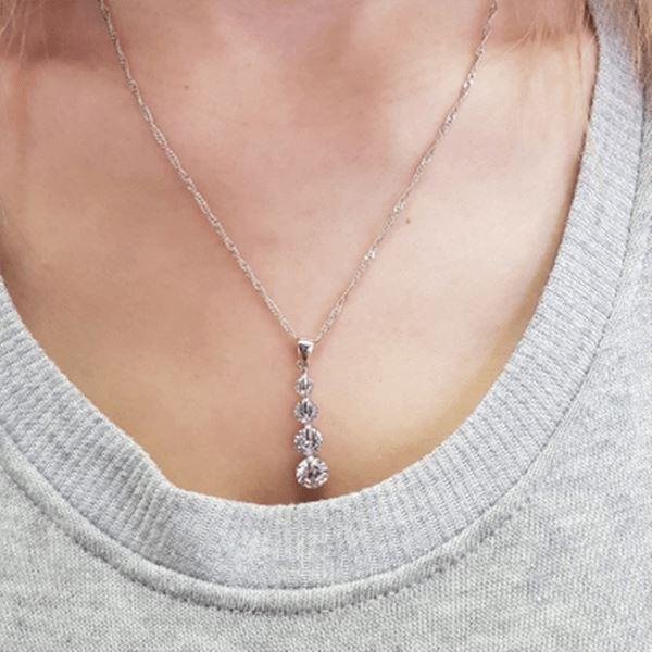 Classic Sparkle Crystal Necklace & Earrings Set