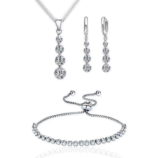 Classic Sparkle Set & Rhinestone Tennis Bracelet