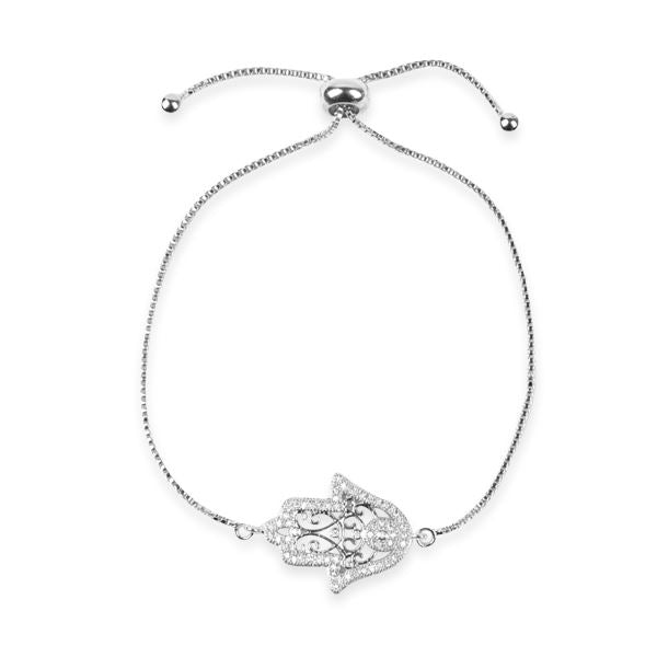 Crystal Hamsa Adjustable Bracelet