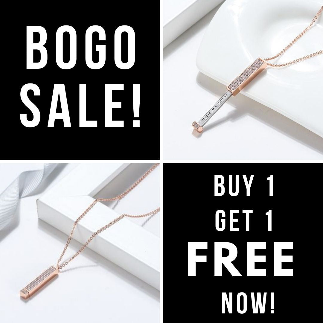 BUY 1 GET 1 FREE Secret Sentiments - I Love You - Pendant Necklace with Gift Pouch