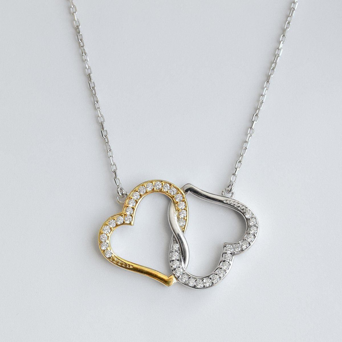 To My Daughter-In-Law - Joined Hearts Necklace Gift Set