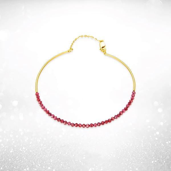 Garnet Bangle Bracelet