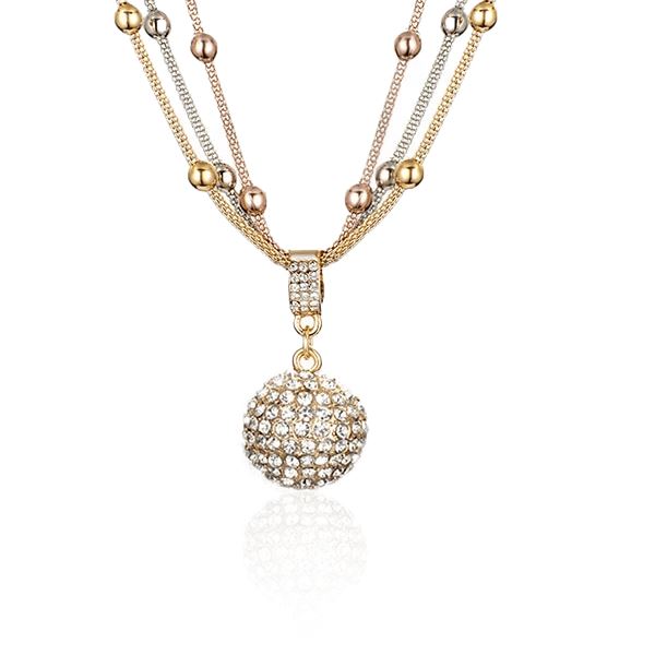 Gold Ball Pendant Necklace