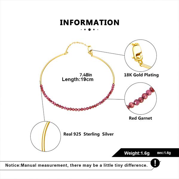 Garnet Bangle Bracelet