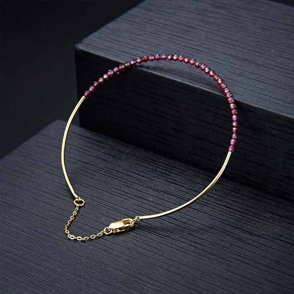 Garnet Bangle Bracelet