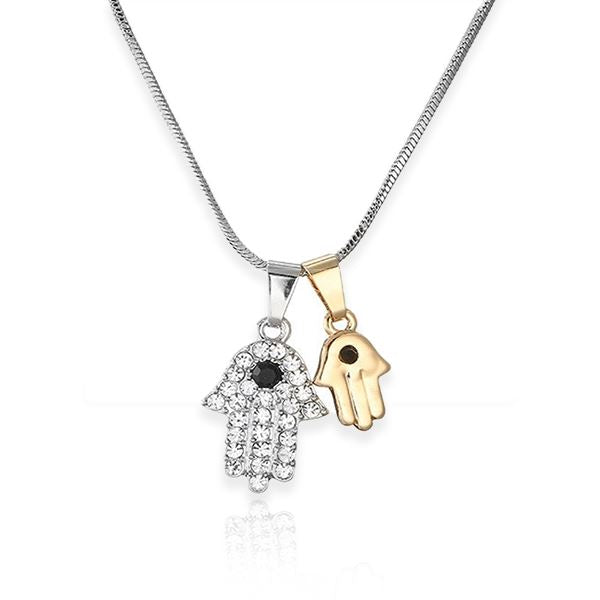 Hamsa Double Charm Necklace