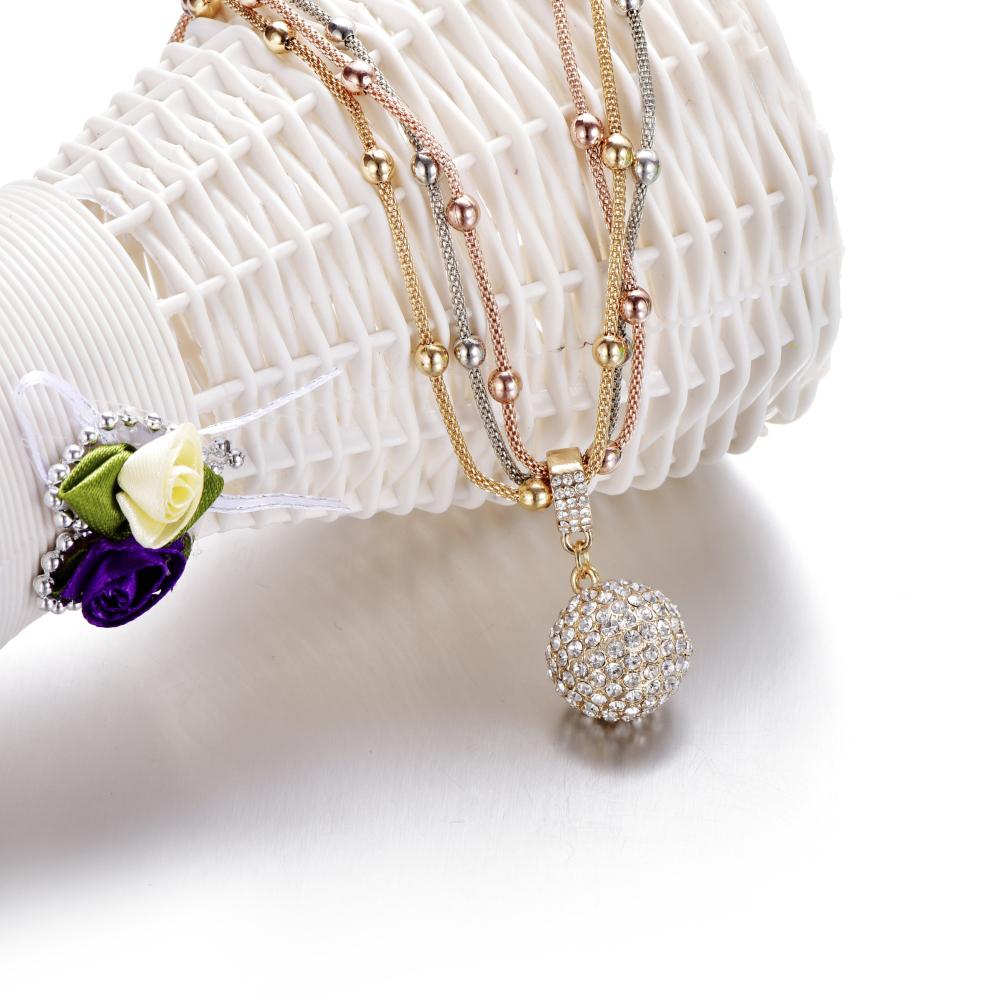 Gold Ball Pendant Necklace