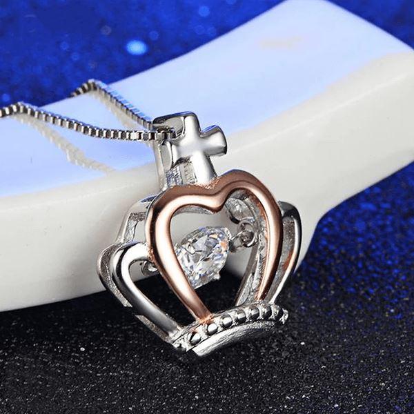 2 Sets of To My Badass Daughter Luxe Crown Necklace Gift Set