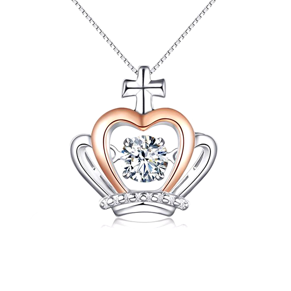 To My Daughter, Love Mom - Luxe Crown Necklace Gift Set