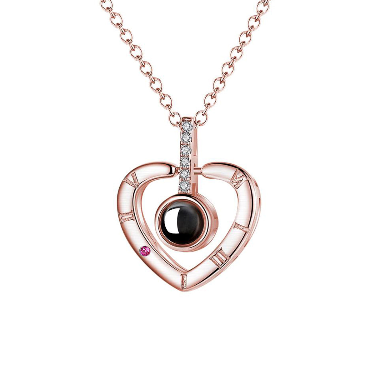 To My Daughter the Beauty, From Mom - Hidden Love Heart Edition Rose Gold Necklace Gift Set
