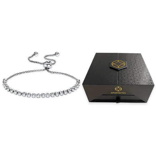 Magic in a Box - Rhinestone Adjustable Tennis Bracelet