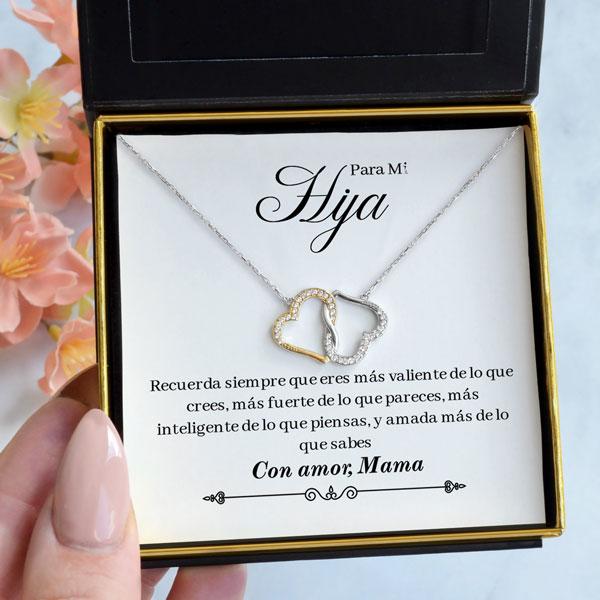Para Mi Hija Joined Hearts Necklace