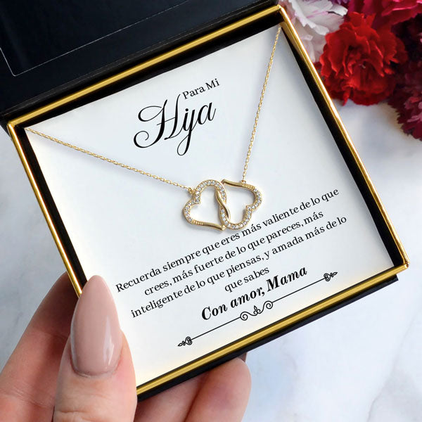 Para Mi Hija Joined Hearts Necklace