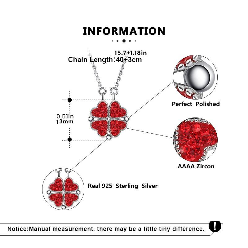 Magic in a Box - Magnetic Hearts Clover Necklace