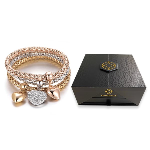 Magic In A Box - Solid Hearts Charm Bracelets