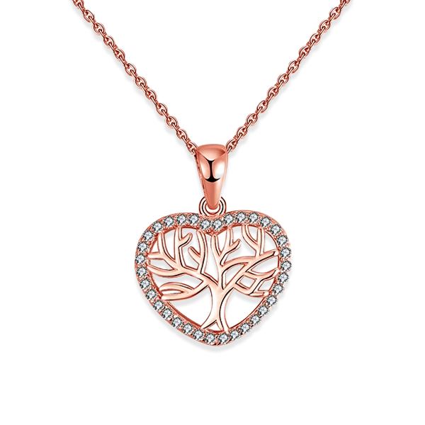 Tree Of Life Mini Heart Pendant Necklace