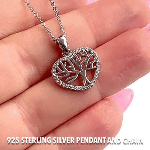To My Niece - Strong Roots - Tree of Life Mini Heart Pendant Necklace Gift Set