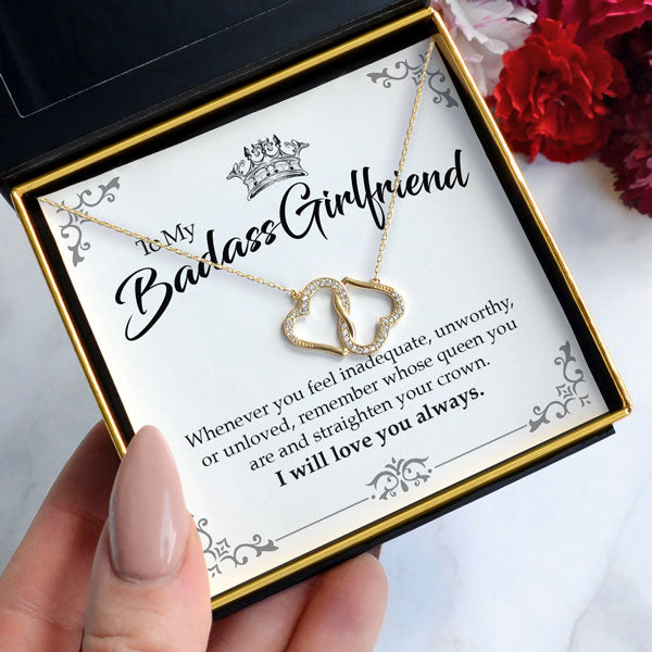 Girlfriend Baddie Crown Necklace Gift Set