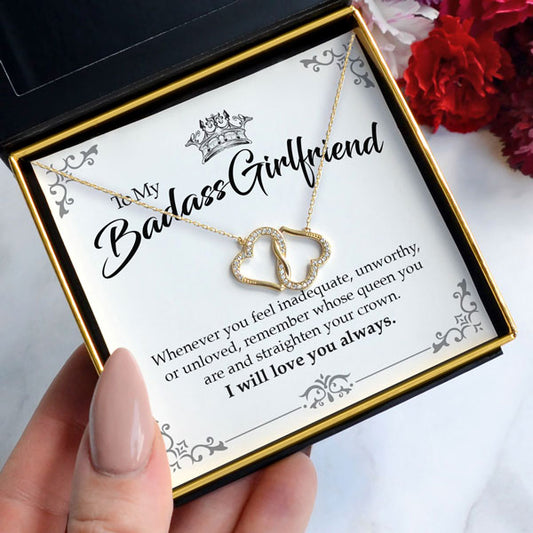 Girlfriend Baddie Crown Necklace Gift Set