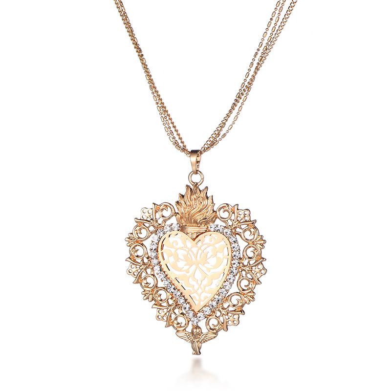 Sacred Heart Pendant Necklace
