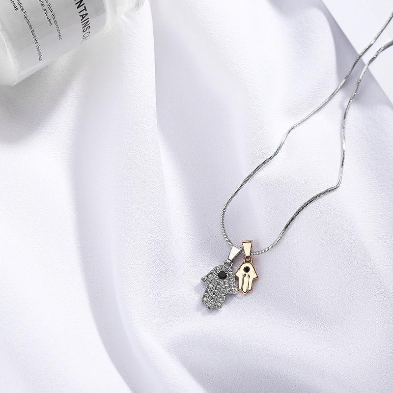Hamsa Double Charm Necklace