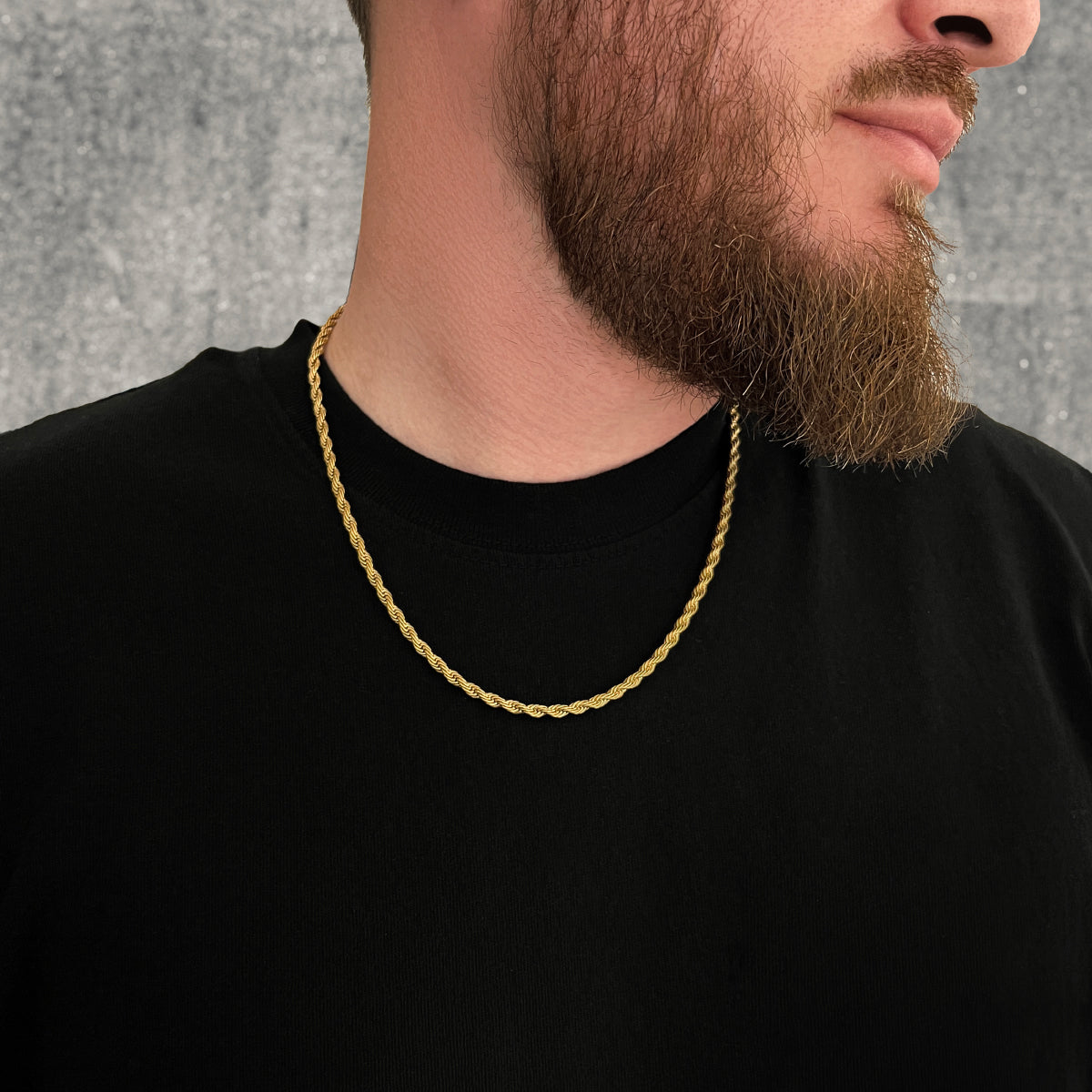 Olympian Strand Gold Rope Chain Necklace
