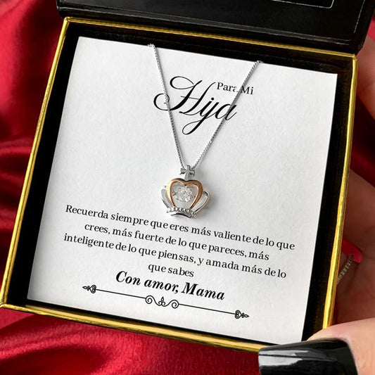 Para Mi Hija - Luxe Crown Necklace Gift Set