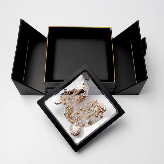 Magic in a Box - Gold Ball Pendant Necklace Gift Set