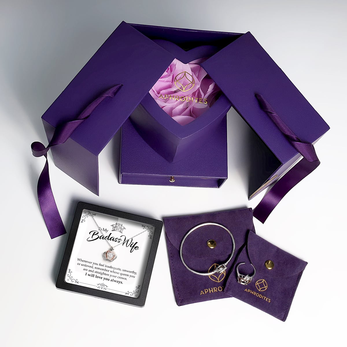 Enchantment Gift Box - To My Badass Wife - Luxe Crown Jewelry Set