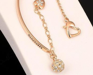 5 Sets of Happiness Half Bangle Bracelet