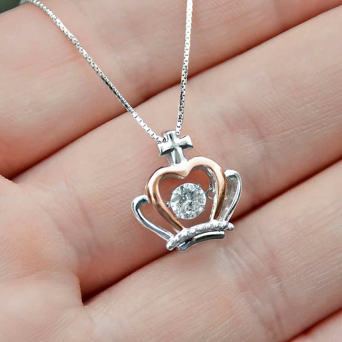 To My Badass Granddaughter - Luxe Crown Necklace Gift Set
