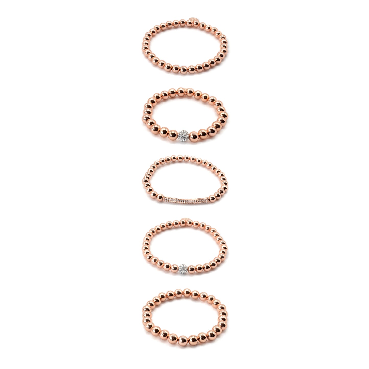 La Vie En Rose 5 Pc Bracelet Stack