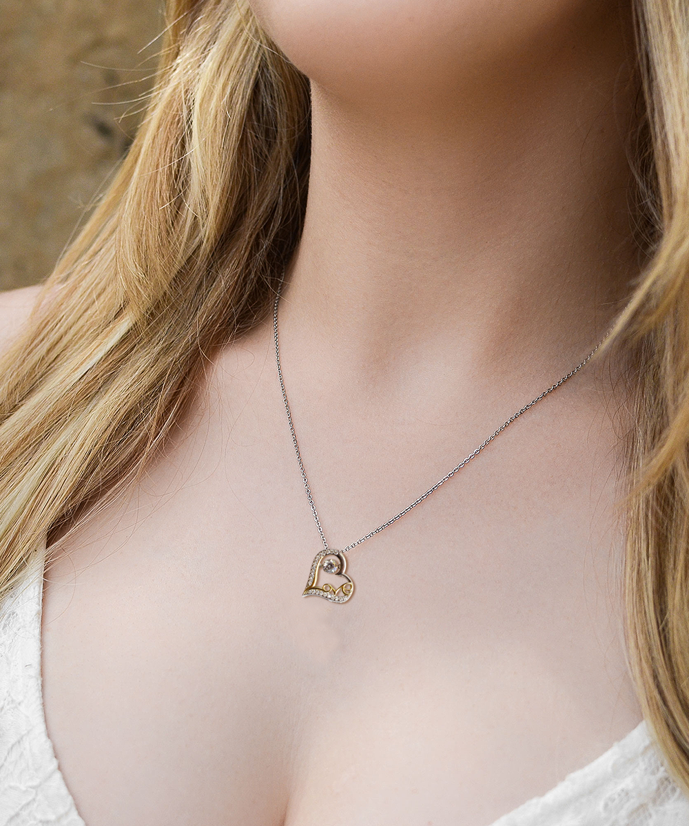 To My Mother, I'll Love You Forever - Dancing Crystal Love Heart Necklace Gift Set