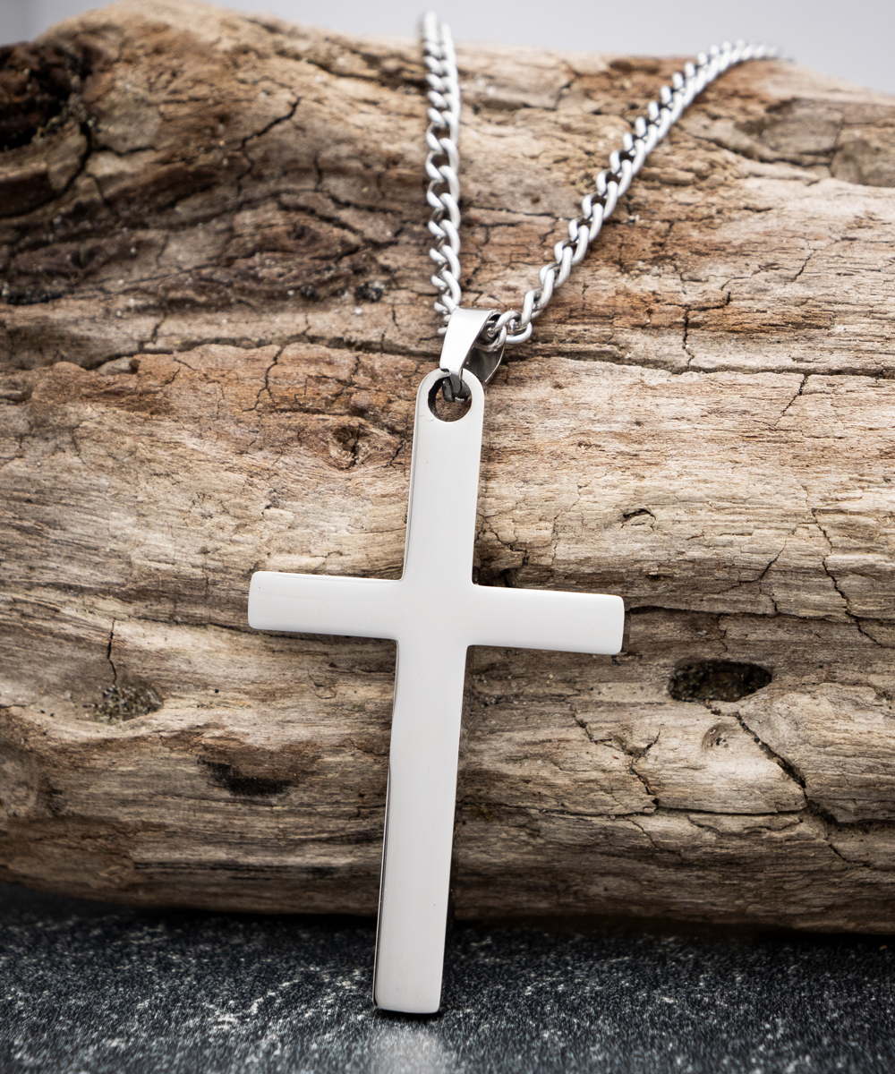 Dear Daddy, We've Been Together a Little While (Father's Day) - Silver Cross Necklace Gift Set