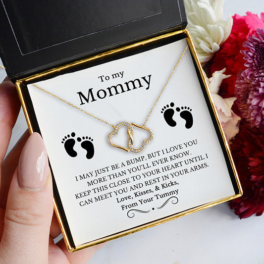 To My Mommy - Joined Hearts Necklace Gift Set
