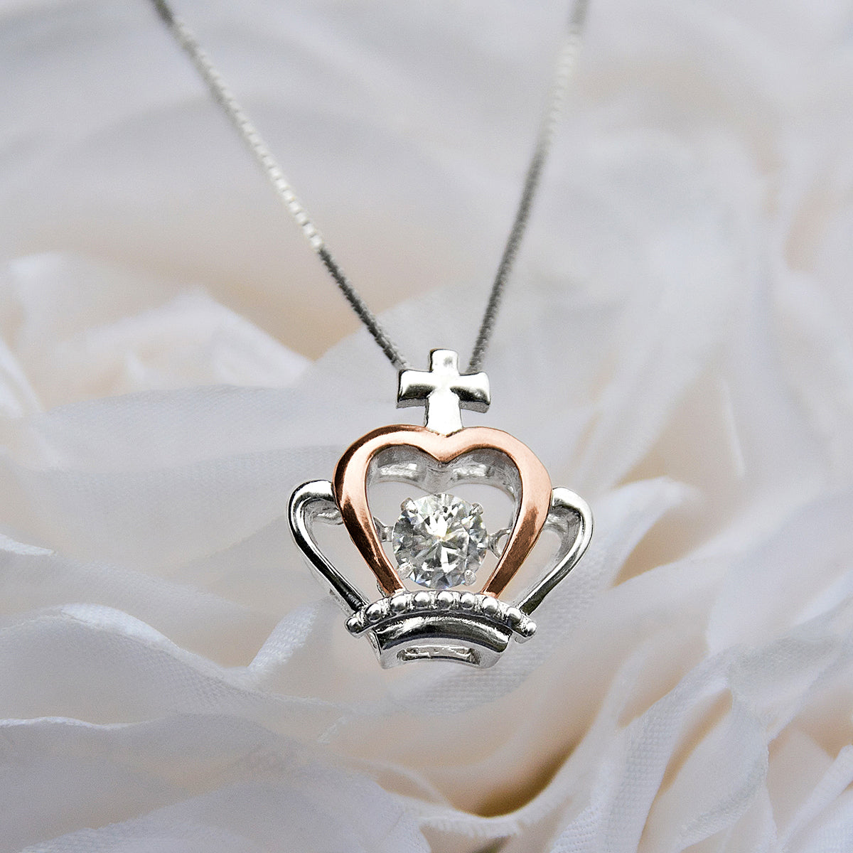 Luxe Crown Pendant Necklace